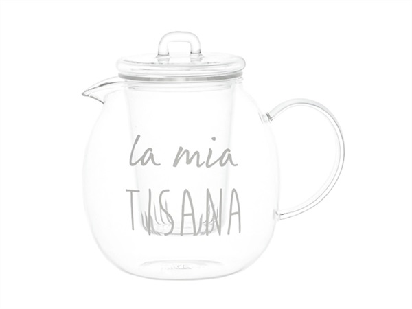 SIMPLE DAY LIVING & LIFESTYLE Tisaniera in vetro La Mia Tisana, 600 ml