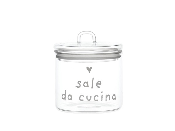 SIMPLE DAY LIVING & LIFESTYLE Barattolo in vetro Sale Da Cucina, Ø 12 cm