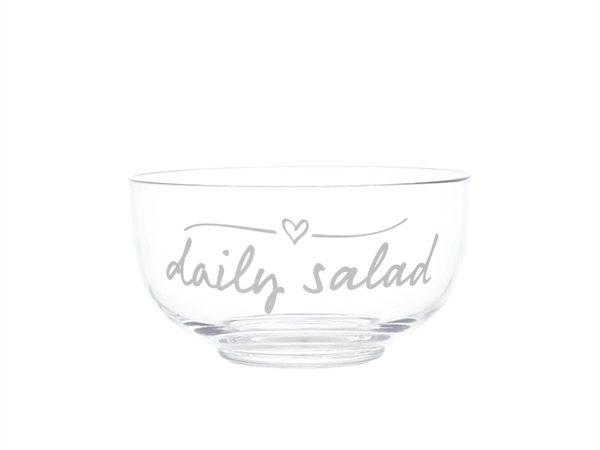 SIMPLE DAY LIVING & LIFESTYLE Insalatiera in vetro decoro Daily Salad, Ø 22 cm