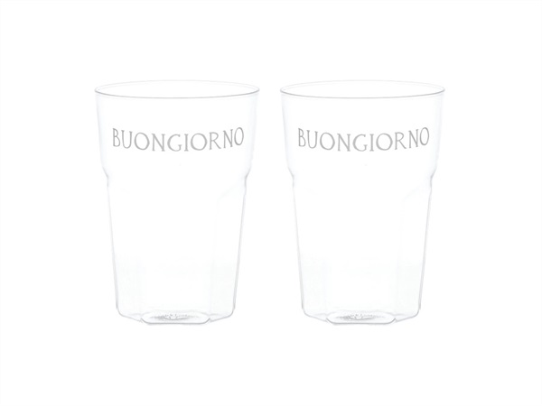 SIMPLE DAY LIVING & LIFESTYLE Set 2 Bicchieri decoro Buongiorno, 45 cl