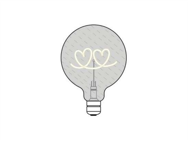 LIGHT NOTES Light notes bulb, Double Heart