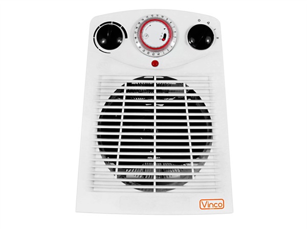 VINCO TERMOVENTILATORE 2000W 2 SELEZ. RISCALDANTI TIMER TERMOSTATO