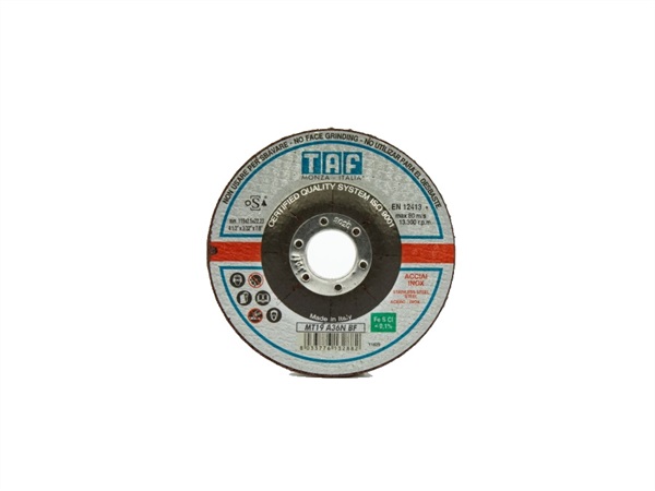 TAF ABRASIVI MOLE CENTRO DEPRESSO 115X3MM, TAGLIO DI ACCIAIO E GHISE, MT4-b (A30T)