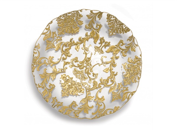 BRANDANI GIFT GROUP S.A.S. Punto oro, ciotola damasco gold vetro Ø 30 cm