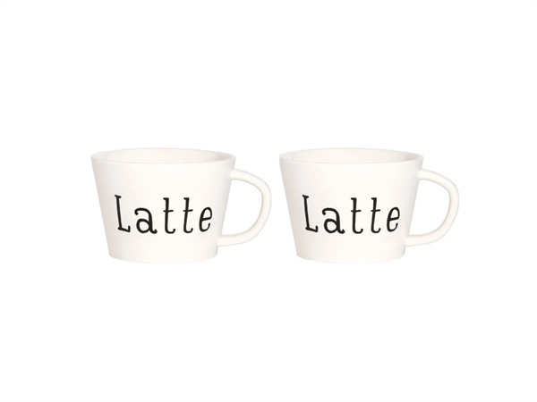 SIMPLE DAY LIVING & LIFESTYLE Set 2 Tazze Colazione Latte, 580 ml