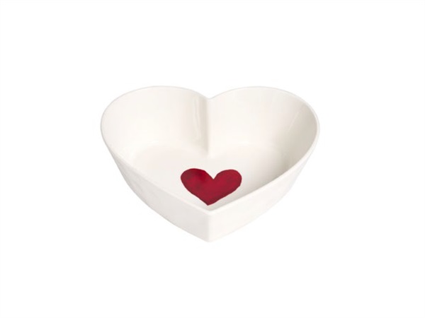 SIMPLE DAY LIVING & LIFESTYLE Pirofila Cuore Rosso, 24x22.5x7cm