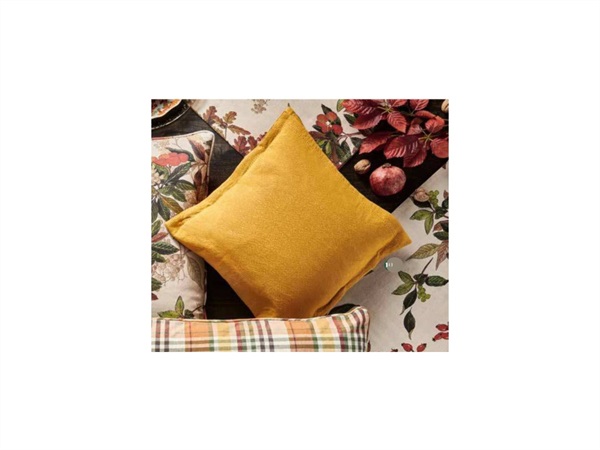 BRANDANI GIFT GROUP S.A.S. Corbezzoli, cuscino chambray lurex giallo, 40x40 cm