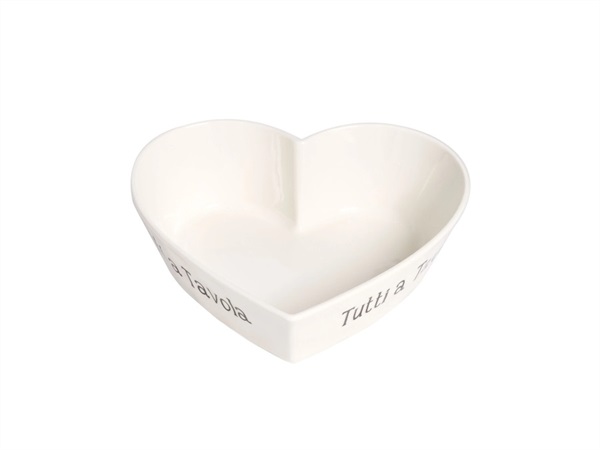 SIMPLE DAY LIVING & LIFESTYLE Pirofila a cuore Tutti a Tavola, 24x22.5x7cm