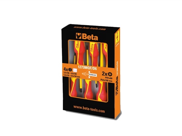 BETA UTENSILI Serie di 6 giraviti slim