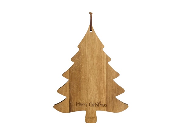 SIMPLE DAY LIVING & LIFESTYLE Tagliere ad albero Merry Christmas, 45x34x1.9 cm