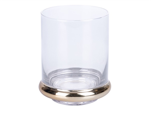 VILLA D'ESTE HOME TIVOLI Chic, Bicchiere acqua in vetro con base gold 420 ml