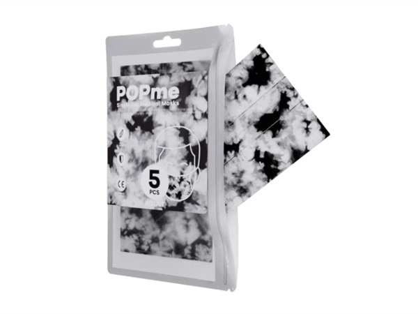 POPME Mascherina chirurgica adulto bw tie dye - 5 pezzi