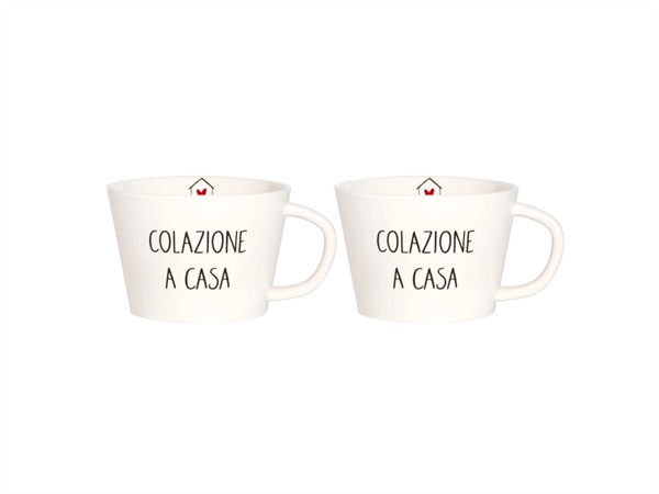 SIMPLE DAY LIVING & LIFESTYLE Set 2 Tazze Colazione Colazione A Casa