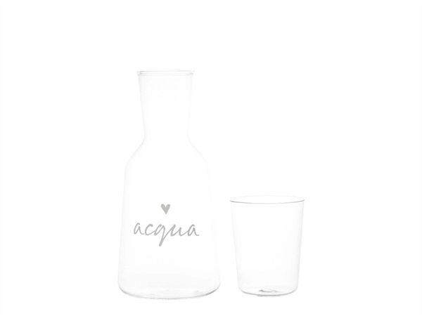 SIMPLE DAY LIVING & LIFESTYLE Bottiglia con bicchiere Acqua