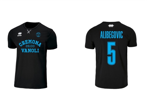 VANOLI BASKET T-SHIRT NERA PROFESSIONAL 2023 - ALIBEGOVIC # 05