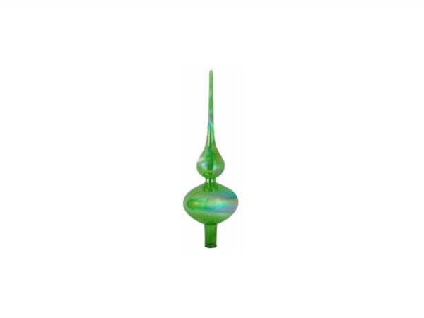 BACI MILANO xmas carol - puntale albero in vetro 35 cm, verde