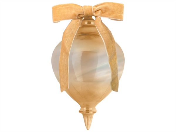 BACI MILANO xmas carol - decorazione natale in vetro h 18 cm, oro
