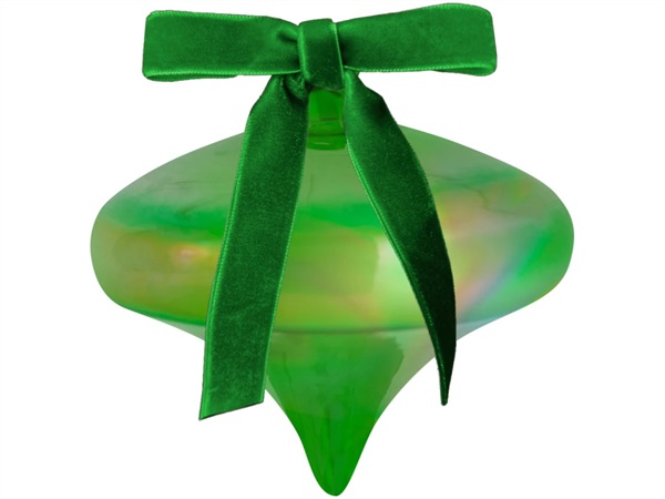 BACI MILANO xmas carol - decorazione natale in vetro h 12 cm, verde