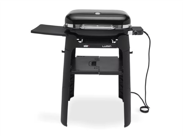 WEBER Lumin, barbecue elettrico nero con supporto