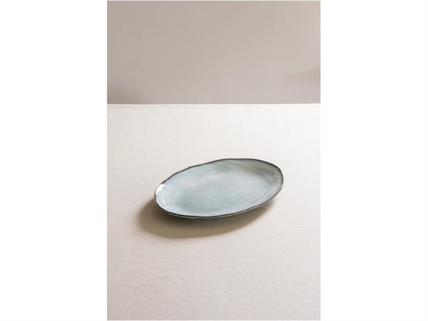 DUTCH ROSE AMSTERDAM Organic blue, piatto ovale 40x28 cm