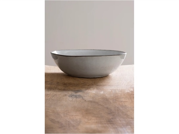 DUTCH ROSE AMSTERDAM Organic light grey, bowl Ø33xh10 cm