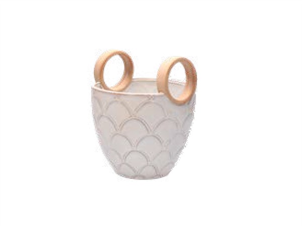 RITUALI DOMESTICI Lachelly, cachepot bianco 17x17x19h cm