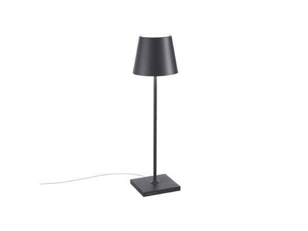 ZAFFERANO S.R.L. Poldina l desk lampada da tavolo con cavo (non ricaricabile) - grigio scuro