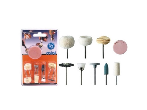 PG TOOLS kit 9 accessori per lucidatura e pulitura