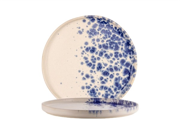 LE COQ Phobos bianco/blu piatto frutta Ø 20,5 cm