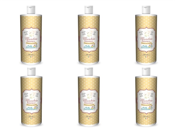 LA BELLA LAVANDERINA Profumo bucato muschio bianco 500 ml, confezione 6 flaconi