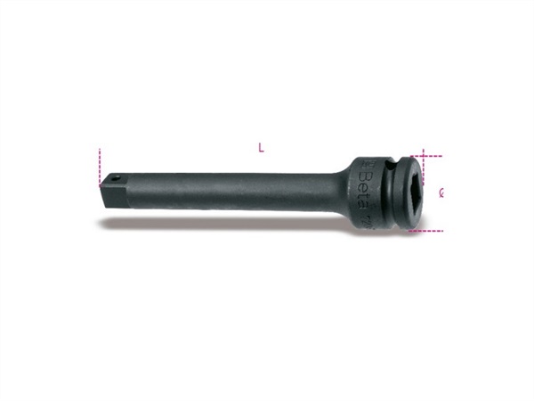 BETA UTENSILI PROLUNGA CON ATTACCHI QUADRI MASCHIO E FEMMINA 3/4" FOSFATATA - ART. 728/22L