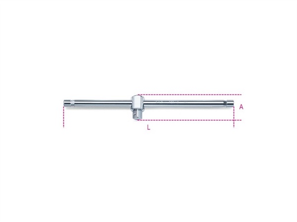 BETA UTENSILI QUADRO MASCHIO 3/4" CON SPINA SCORREVOLE CROMATO - ART. 928/42