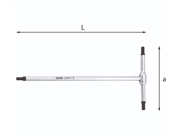 USAG CHIAVI A T CON MASCHIO ESAGONALE - ART. 280 T