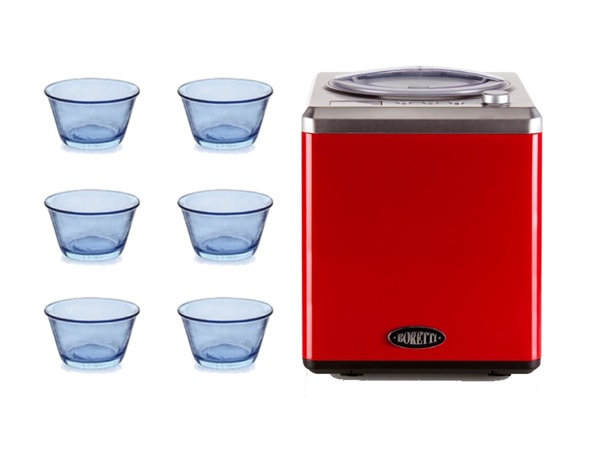 BORETTI GELATIERA B101 ROSSA CON 6 COPPETTE IVV