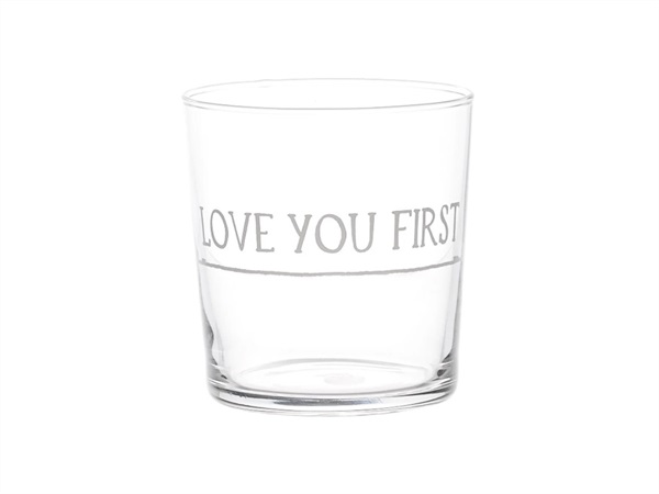 SIMPLE DAY LIVING & LIFESTYLE Bicchiere Love You First, 35,5 cl
