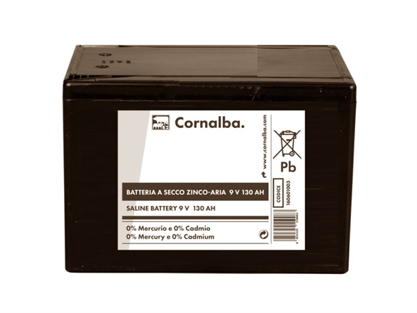 CORNALBA G.T. SRL BATTERIA A SECCO ZINCO-ARIA 9 V 130 Ah, 19 x16 x 12,5 cm