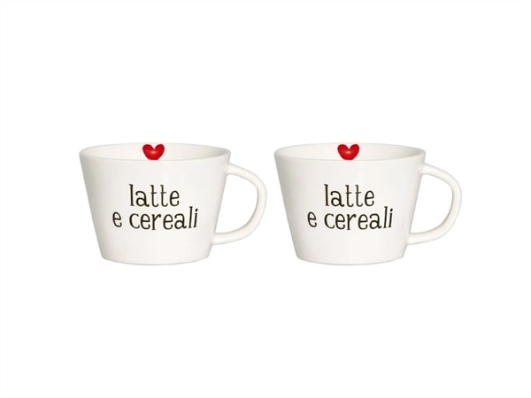 SIMPLE DAY LIVING & LIFESTYLE Set 2 tazze colazione latte e cereali, 580 ml