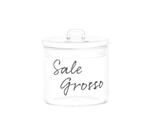 SIMPLE DAY LIVING & LIFESTYLE Barattolo Sale grosso in nero, Ø 12 cm