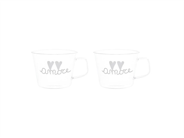 SIMPLE DAY LIVING & LIFESTYLE Set 2 tazze colazione Amore, 480 ml