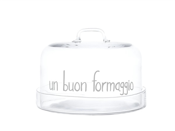 SIMPLE DAY LIVING & LIFESTYLE Set campana e piatto "Un Buon Formaggio"