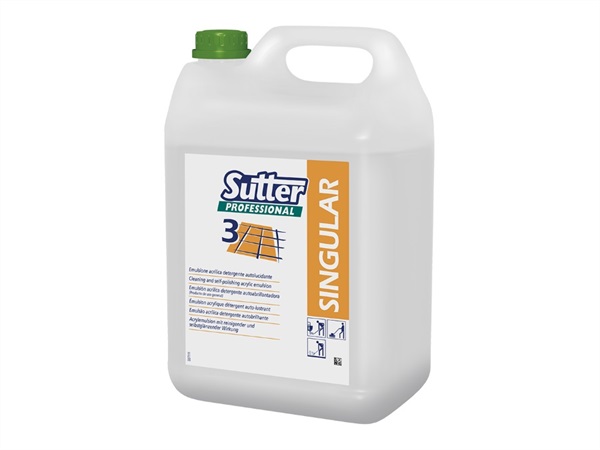 SUTTER PROFESSIONAL SINGULAR, Emulsione acrilica detergente autolucidante 5 kg