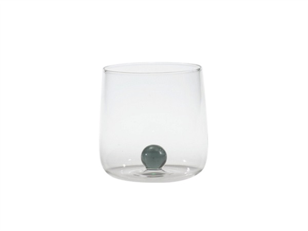 ZAFFERANO S.R.L. Bilia, bicchiere tumbler trasparente/grigio