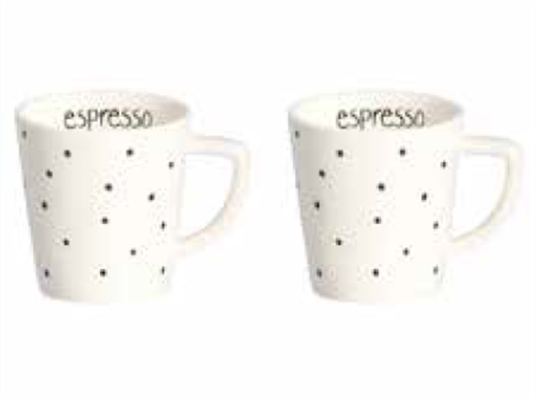 SIMPLE DAY LIVING & LIFESTYLE Set 2 Tz. Pois Espresso