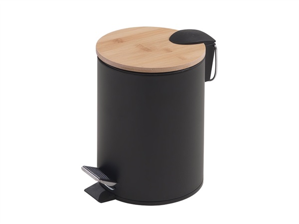 BRABANTIA Kenta bamboom poubelle 3LT nero matt/bambù