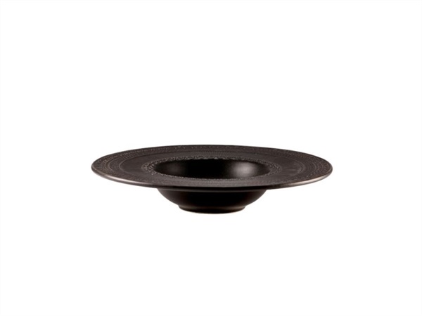 LE COQ SKALISTOS Pasta bowl nero con decoro in rilievo Ø cm 23 h cm 4