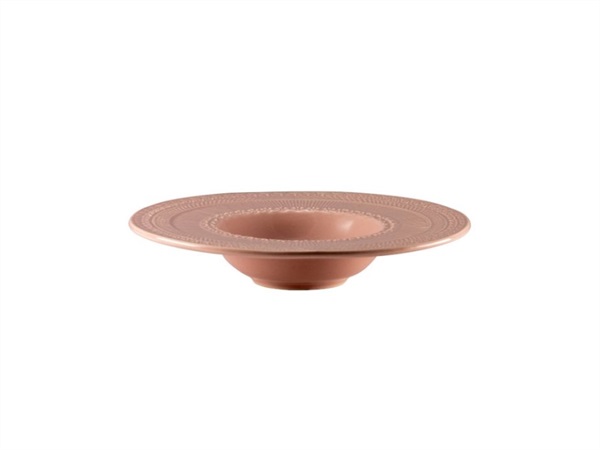 LE COQ SKALISTOS Pasta bowl rosa con decoro in rilievo Ø cm 23 h cm 4