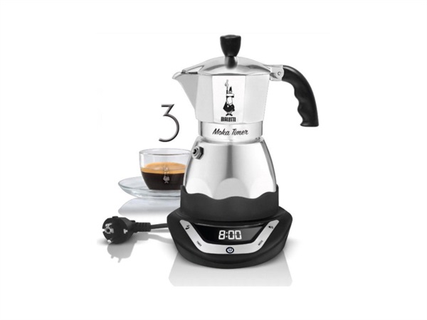 BIALETTI INDUSTRIE Bialetti - Caffettiera elettrica moka timer 3 tazze