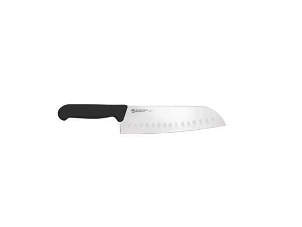 AMBROGIO SANELLI Supra - Santoku Lama Alveolata nero, 18 cm