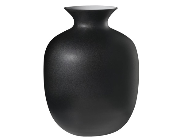 IVV Rialto, vaso large decoro nero eclissi h30 cm