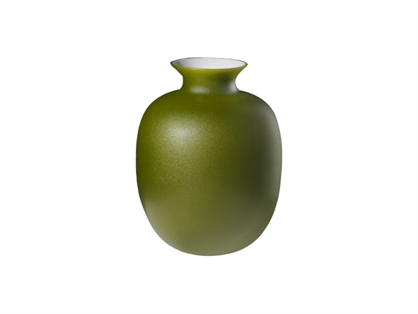 IVV Rialto, vaso small decoro verde longchamp h18,5 cm